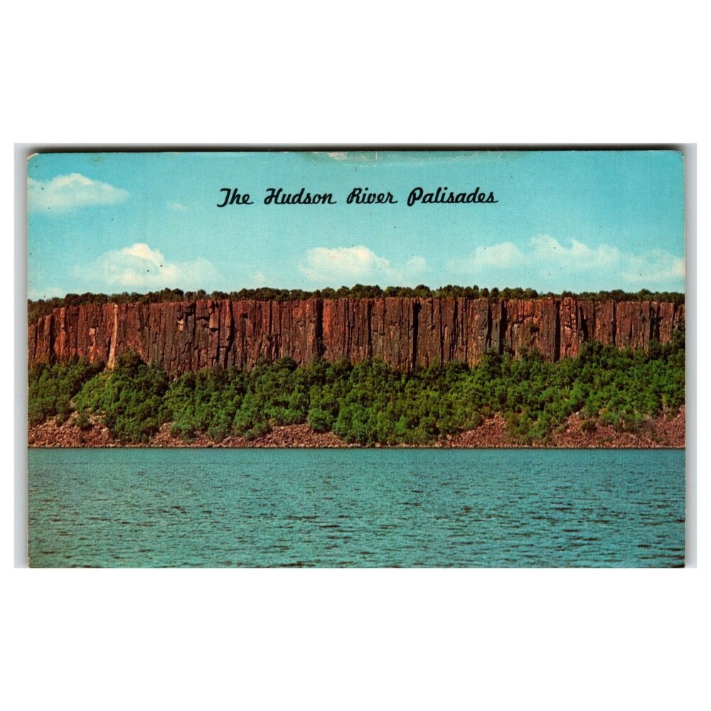 Vintage PENDOR Hudson River Palisades NJ Postcard - Scenic Cliffs